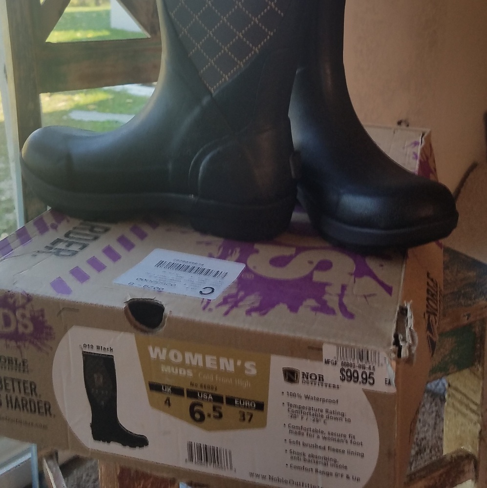Womens Insulated Chore Rain Waterproof Boot 6.5